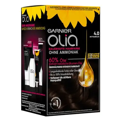 Garnier Olia dauerhafte Haarfarbe 4.0 Mittelbraun Coloration 1Stk