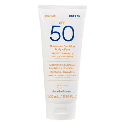 Korres Yoghurt Sonnenschutz-Emulsion für Körper und Gesicht 200 ml SPF50