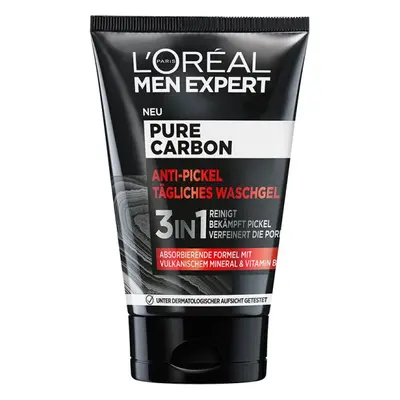 L'Oréal Men Expert Pure Carbon Anti-Pickel Tägliches Waschgel Reinigungsgel 100ml