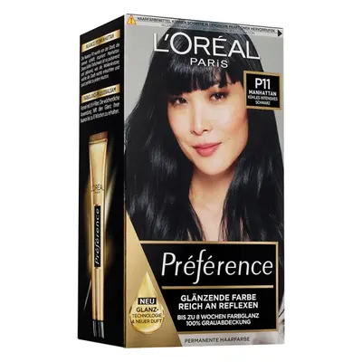 L'Oréal Paris Préférence P11 Kühles Intensives Schwarz (Manhattan) Coloration 1 Stk.