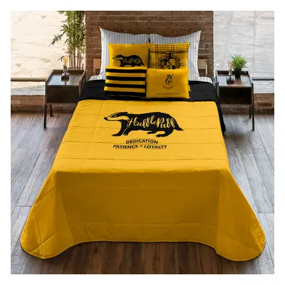 Steppdecke Harry Potter Hufflepuff Bunt 190 x 4 x 270 cm Einzelmatratze