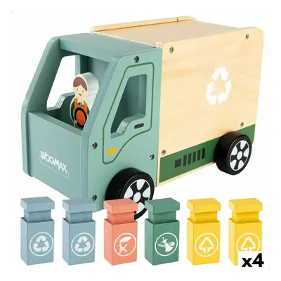 Müllwagen Woomax Spielzeug 8 Stücke 24 x 15 x 13,5 cm (4 Stück)