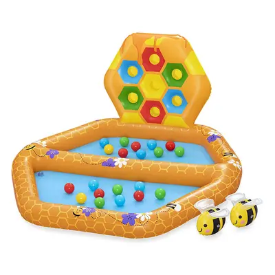 Bestway Aufblasbares Kinderbecken Bienen mit Bällen 127x119x61 cm +12 Monate Garten 52639