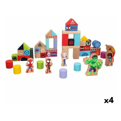 Playset Spidey Amazing Friends 50 Stücke 4 Stück 8 x 9,5 x 1,5 cm