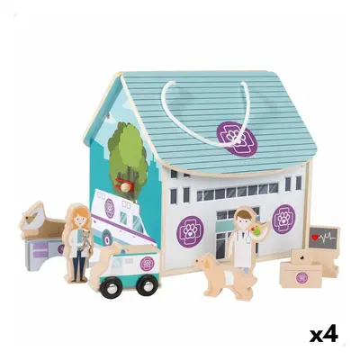 Playset Woomax Tierarzt 9 Stücke 4 Stück 19 x 18 x 19 cm