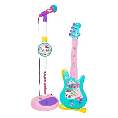 Kindergitarre Hello Kitty Mikrofon