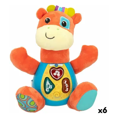 Plüschtier mit Klang Winfun Giraffe 18 x 19 x 8,5 cm (6 Stück)