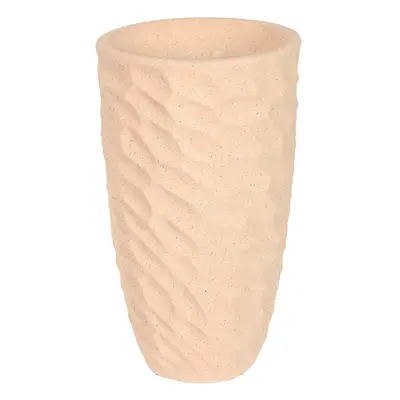 Blumentopf Home ESPRIT Beige Fiberglas Skandinavisch 36,5 x 36,5 x 63 cm