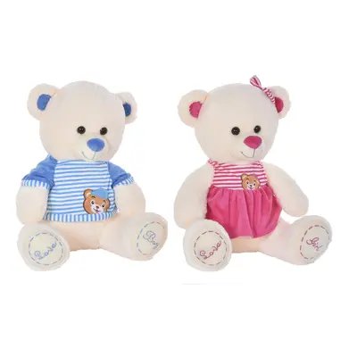 Plüschbär DKD Home Decor Beige Blau Rosa Für Kinder Bär 25 x 25 x 50 cm (2 Stück)