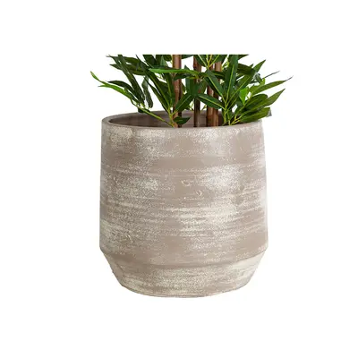 Blumentopf Romimex Grau aus Keramik 34 x 34 x 34 cm