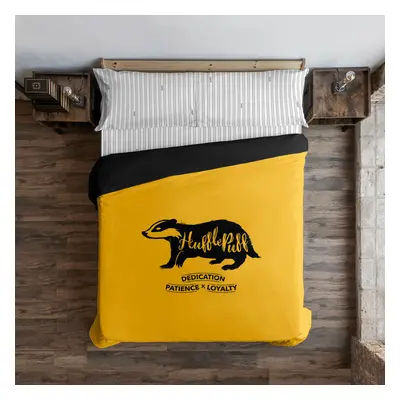 Bettdeckenbezug Harry Potter Hufflepuff Values Gelb Bunt 175 Fäden 220 x 220 cm Double size