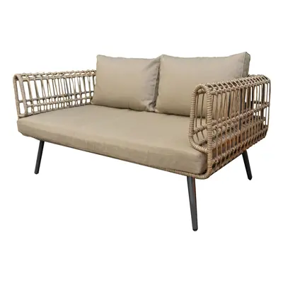 2-Sitzer Sofa Ariki Steel Rattan Kunstrattan 161 x 84 x 67 cm