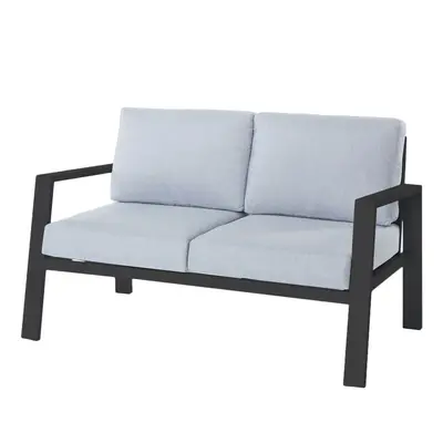 2-Sitzer Sofa Thais Graphit Aluminium 132,20 x 74,80 x 73,30 cm