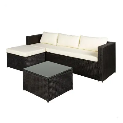 Gartenmöbel Aktive 3-Sitzer Sofa Beistelltisch 203 x 125 x 64 cm