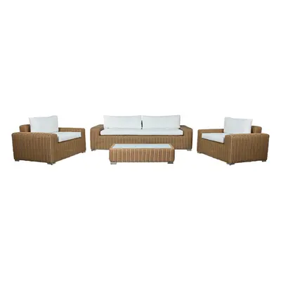 Sofa and table set Home ESPRIT Crystal synthetic rattan 248 x 85 x 80 cm