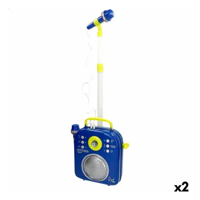 Lautsprecher mit Karaoke Mikrofon Bontempi 2 Stück