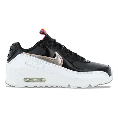 Nike Air Max 90 Leather SE GS - Schuhe Leder Schwarz-Weiß DJ0414-001