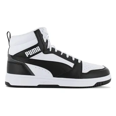 Puma Rebound V6 Mid - Herren Basketball Schuhe Weiß-Schwarz 392326-01