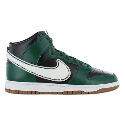 Nike Dunk High Retro University - Chenille Swoosh - Herren Schuhe Leder Schwarz-Grün DR8805-001