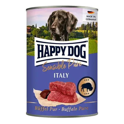 HAPPY DOG 400 Gramm Hundenassfutter Sparpaket 24 x 400 Gramm Büffel Pur