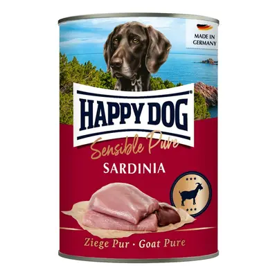 HAPPY DOG 400 Gramm Hundenassfutter Sparpaket 24 x 400 Gramm Ziege Pur