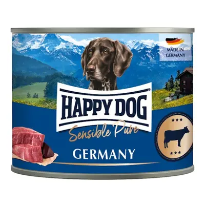 HAPPY DOG Sensible Pure 200g Hundenassfutter Sparpaket 12 x 200 Gramm Germany Rind