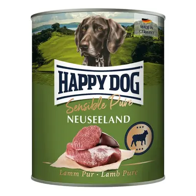 HAPPY DOG 800g Hundenassfutter Sparpaket 12 x 800 Gramm Neuseeland Lamm Pur