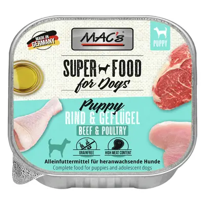 MAC's Dog 150g Hundenassfutter Sparpaket 22 x 150 Gramm PUPPY Geflügel, Herz & Leber