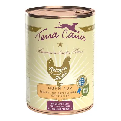 Terra Canis Metzgers Bestes 400g Dose Hundenassfutter 6 x 400 Gramm Huhn Pur