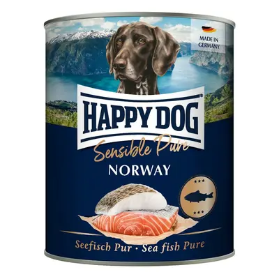 HAPPY DOG 800g Hundenassfutter 6 x 800 Gramm Norway Seefisch