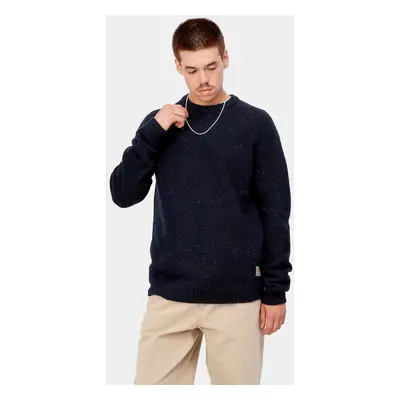 Carhartt WIP Anglistic Sweater - Speckled Dark Navy