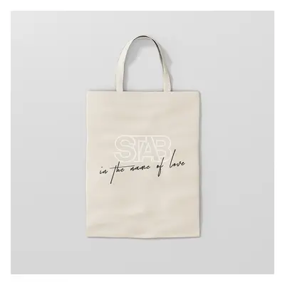 STAB "In the Name of Love" Tote Bag - Cream / Black