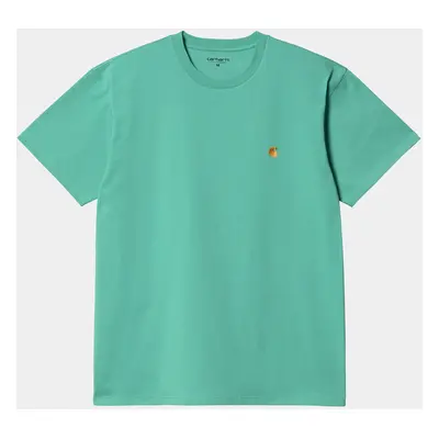Carhartt WIP S/S Chase T-Shirt - Aqua Green / Gold