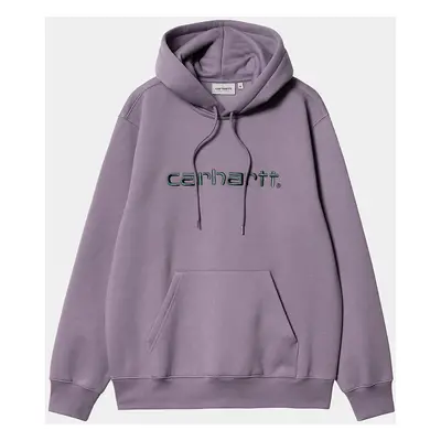 Carhartt WIP Hooded Script Sweat - Glassy Purple