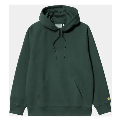 Carhartt WIP Hooded Chase Sweat - Juniper / Gold