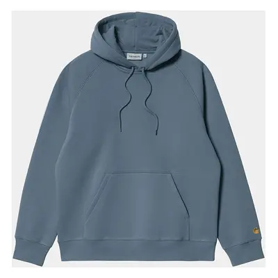 Carhartt WIP Hooded Chase Sweat - Storm Blue / Gold