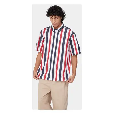 Carhartt WIP S/S Elcano Shirt - Elcano Stripe, Arcade / Dark Navy