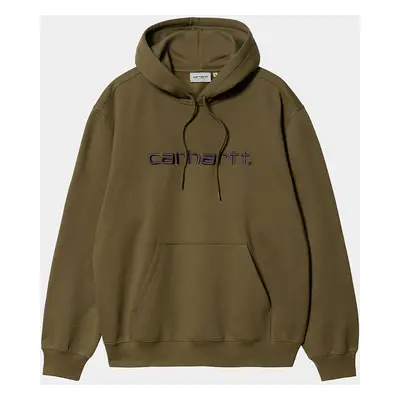 Carhartt WIP Hooded Script Sweat - Highland / Cassis