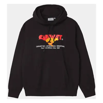 Carhartt WIP Hooded Runner Sweat "Cheeta Print" - Black