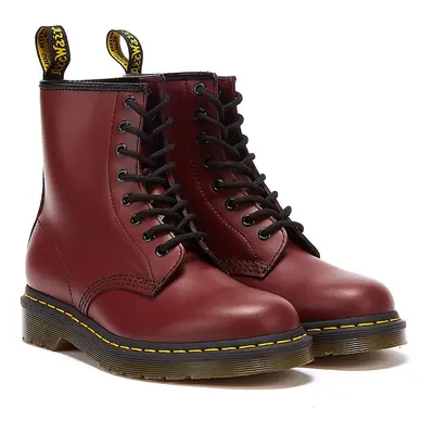 Dr. Martens 1460 Glatte Weibliche Kirschrote Lederstiefel