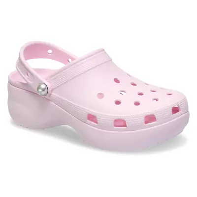 Crocs Classic Platform Damen Pantoletten Aus Rosafarbenem Thermoplast