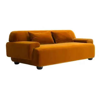 POPUS EDITIONS - Sofa 3 Sitzer und mehr Lena - Orange - Watte aus Polyester - Designer Fanny Gic