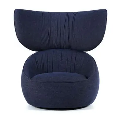 Moooi - Gepolsterter Sessel Hana - Blau - Samt Kvadrat - Designer Simone Bonanni