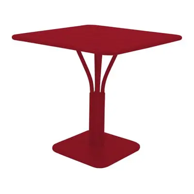 Fermob - quadratischer Tisch Luxembourg - Rot - lackiertes Aluminium - Designer Frédéric Sofia