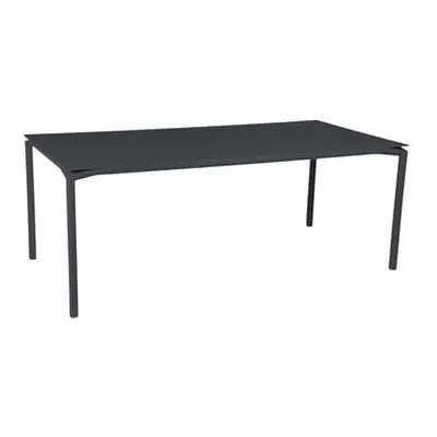 Fermob - rechteckiger Tisch Calvi - Schwarz - bemaltes Aluminium - Designer Antoine Lesur