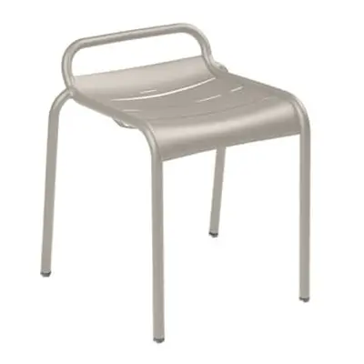 Fermob - Stappelbarer Hocker Luxembourg - Grau - bemaltes Aluminium - Designer Frédéric Sofia