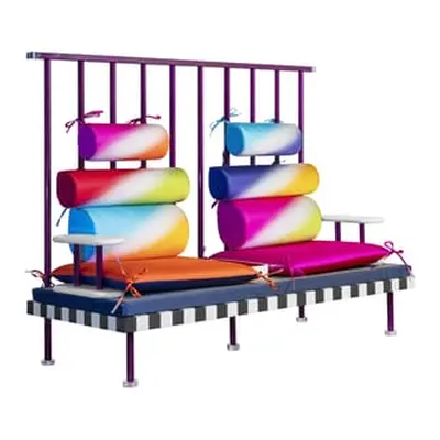 Memphis Milano - Sofa 2 Sitzer Night Tales - Bunt - Plexiglas - Designer Masanori Umeda