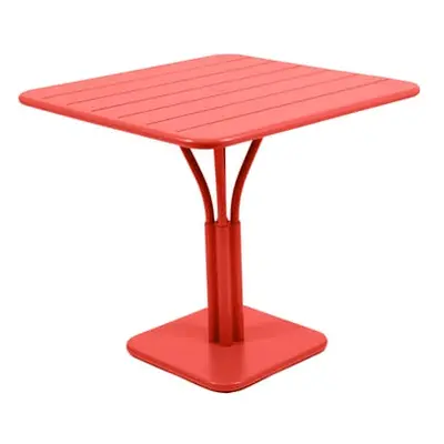 Fermob - quadratischer Tisch Luxembourg - Rot - lackiertes Aluminium - Designer Frédéric Sofia