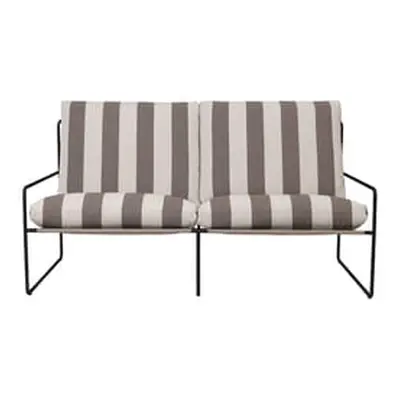 Ferm Living - Gepolstertes Gartensofa Désert - Braun - Polypropylen-Stoff