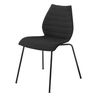 Kartell - Stapelbarer Stuhl Maui - Schwarz - Trevira Stoff - Designer Vico Magistretti